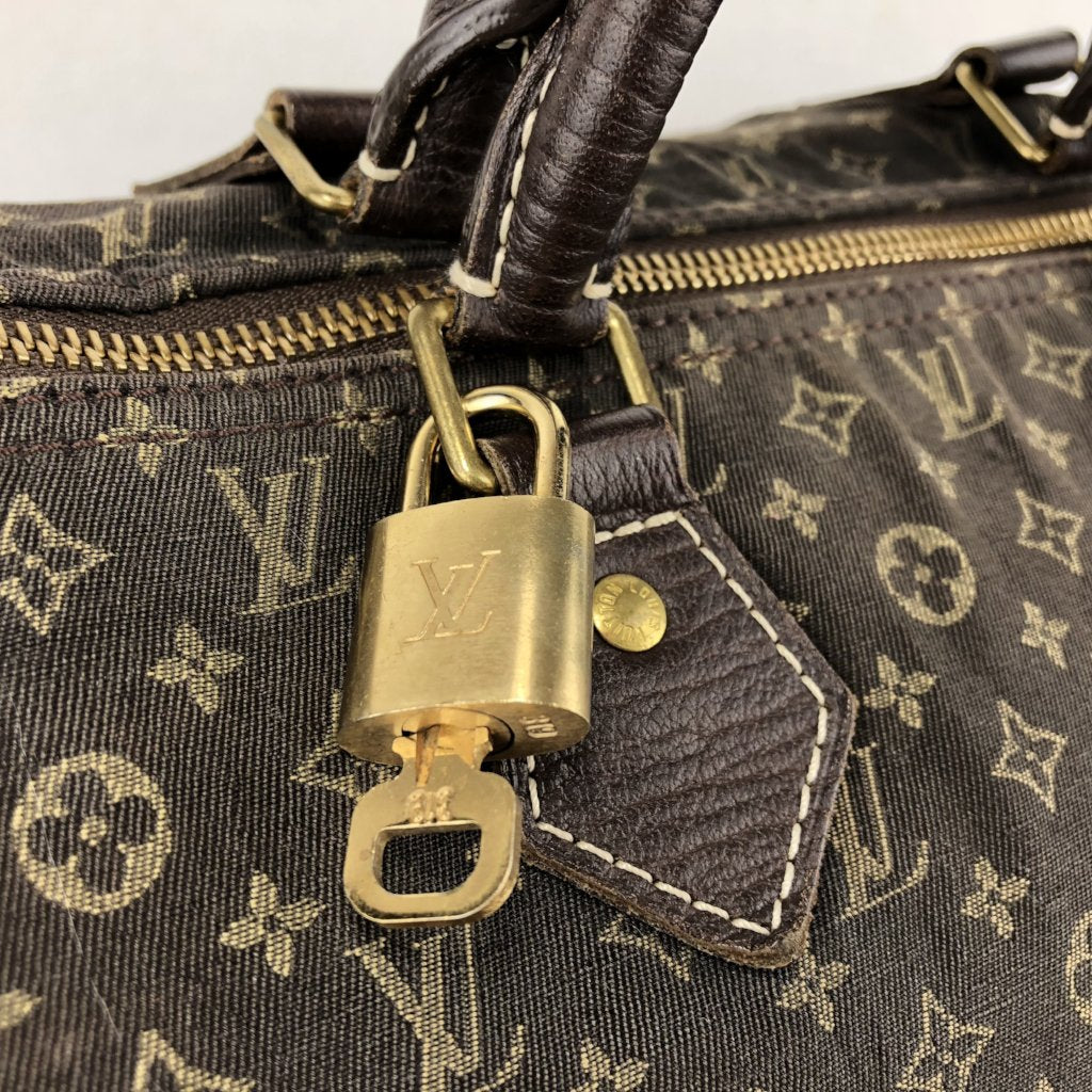 LOUIS VUITTON Mini Lin Speedy 30 Ebene