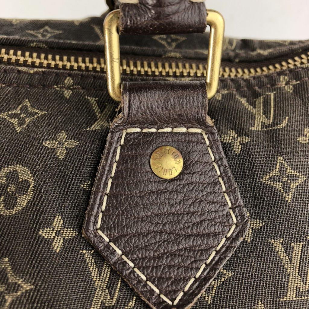 LOUIS VUITTON Mini Lin Speedy 30 Ebene