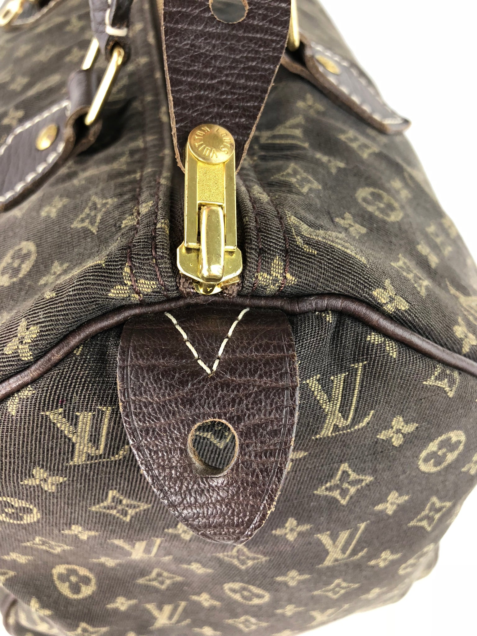 LOUIS VUITTON Mini Lin Speedy 30 Ebene