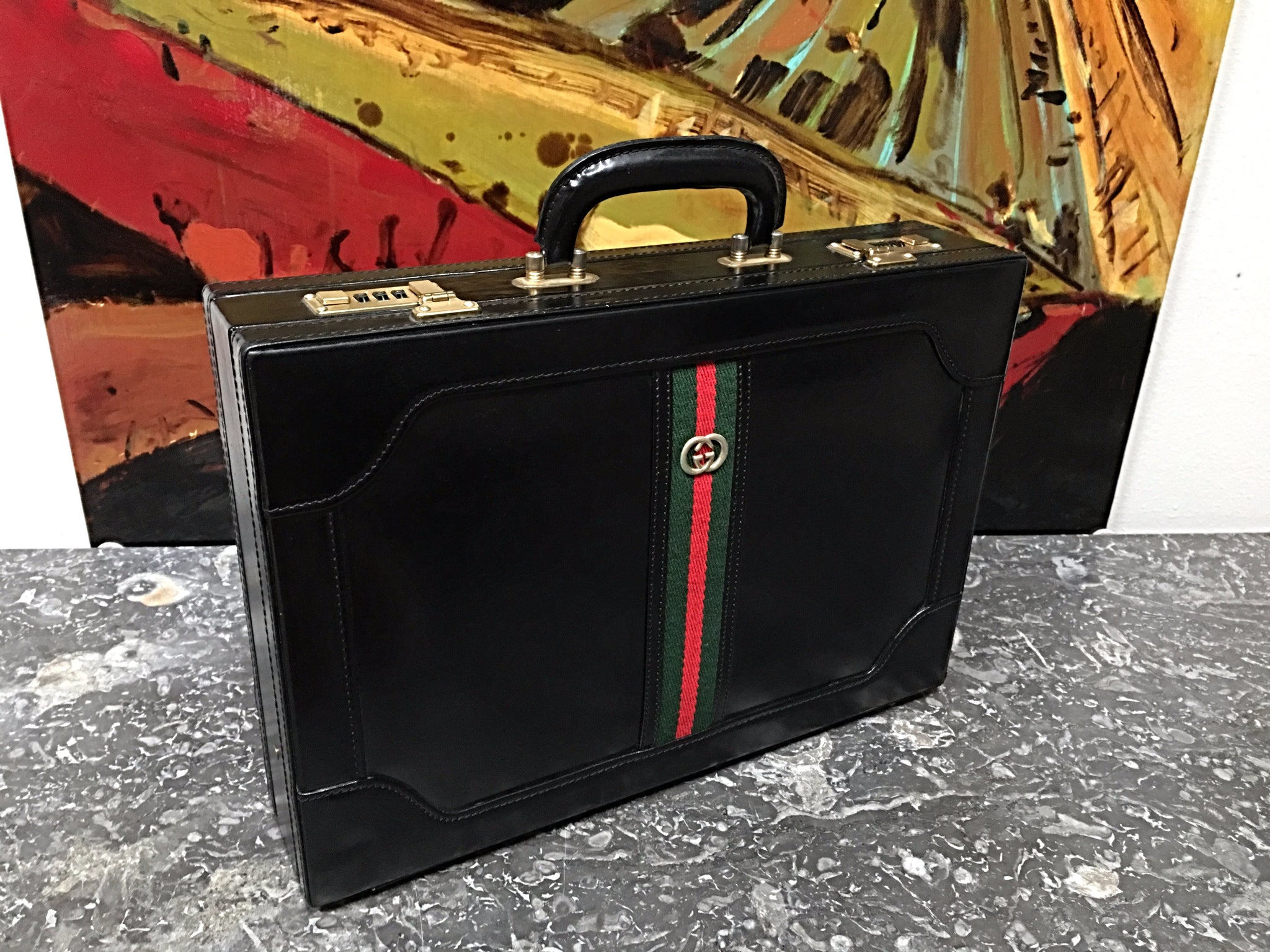 GUCCI Vintage Hard Documents Briefcase