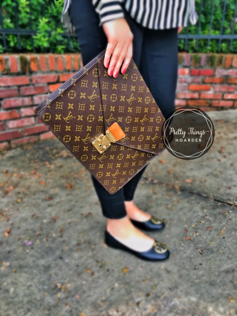 louis vuitton brown clutch