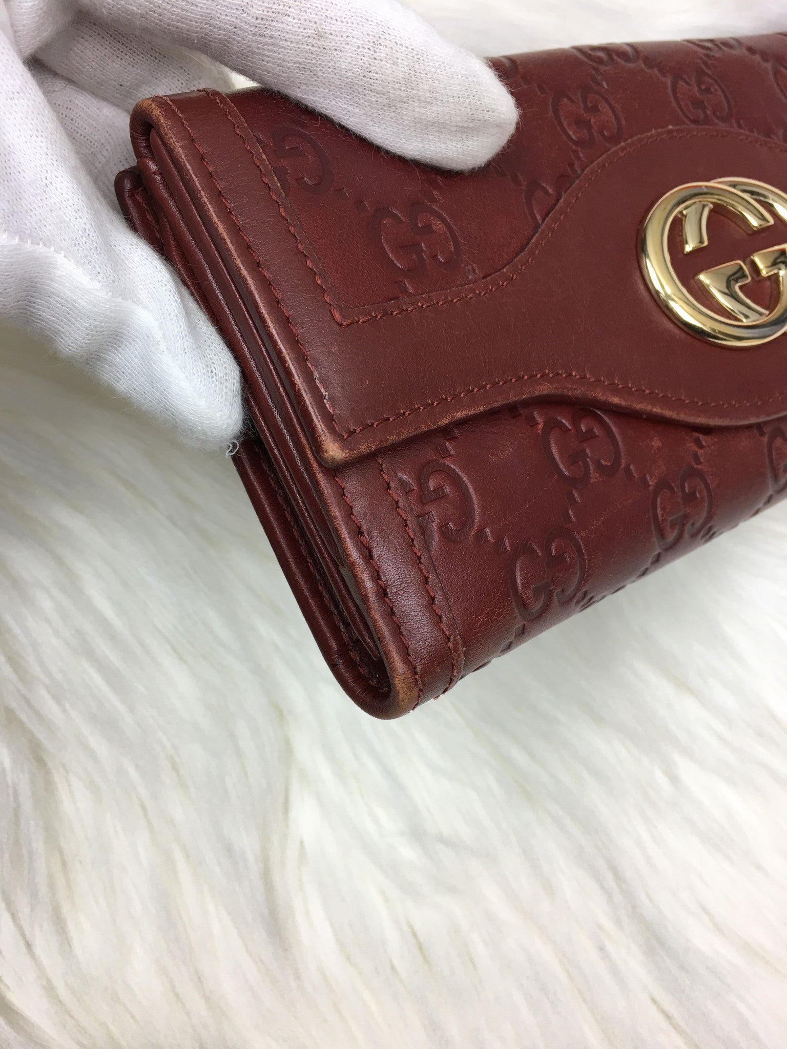 GUCCI Guccissima Embossed Wallet