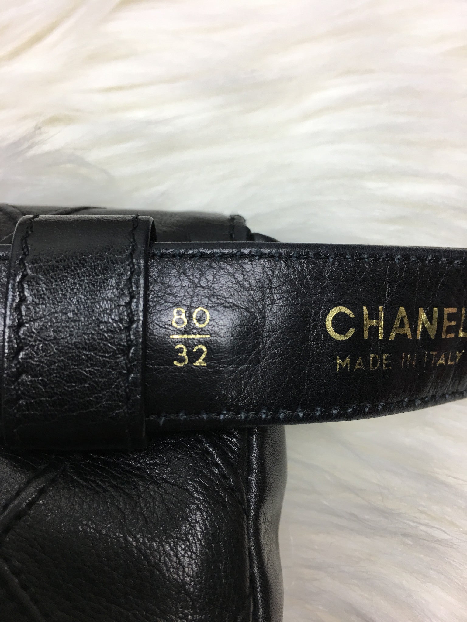 CHANEL Black Lambskin Quilted Bum Bag (Waist Bag)