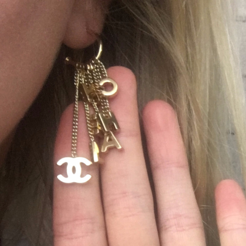 *RARE* CHANEL "Letters" Earrings