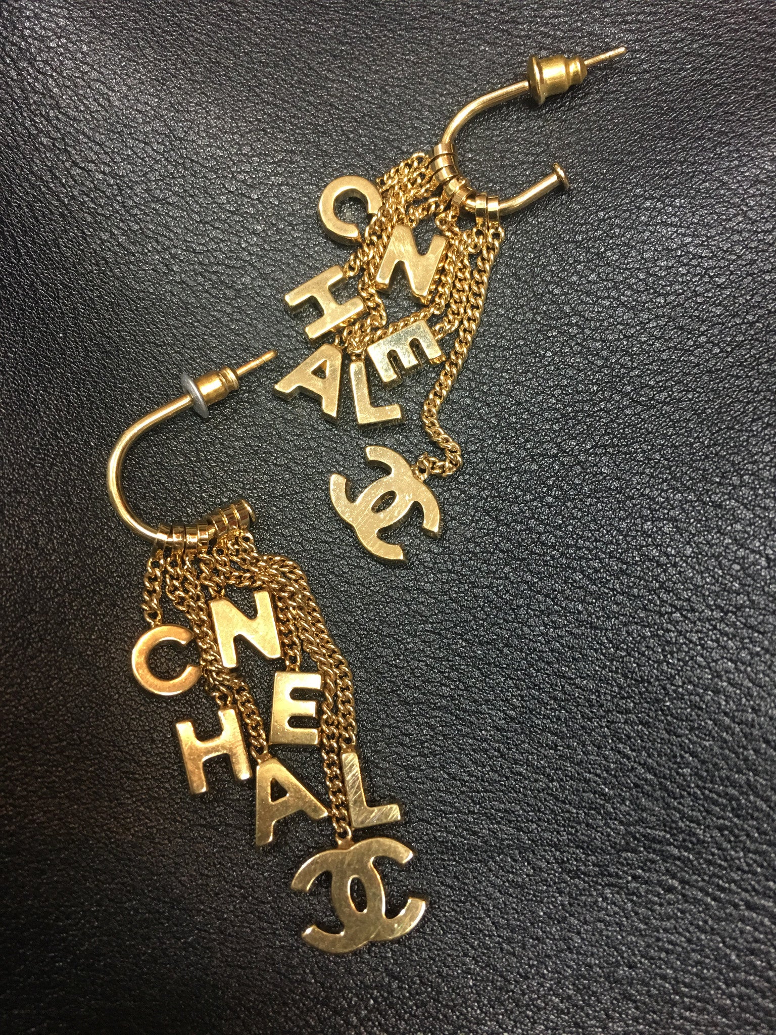 *RARE* CHANEL "Letters" Earrings