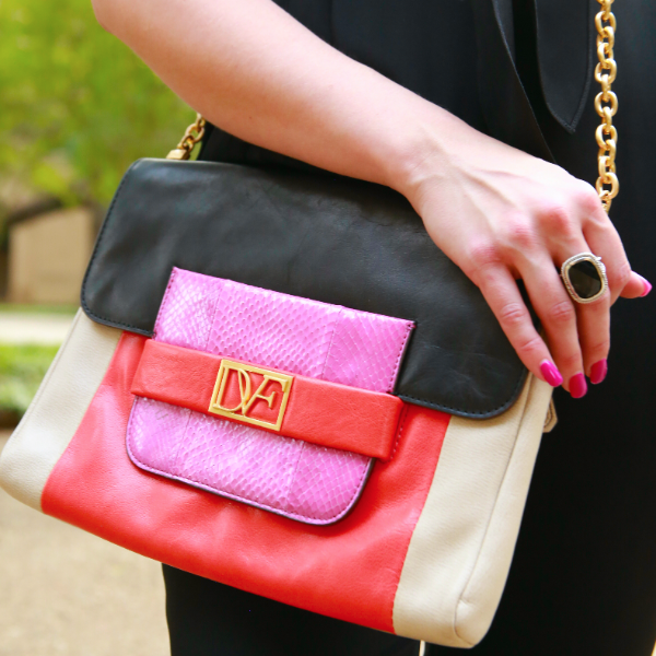 DIANE VON FURSTENBERG Colorblock Clutch