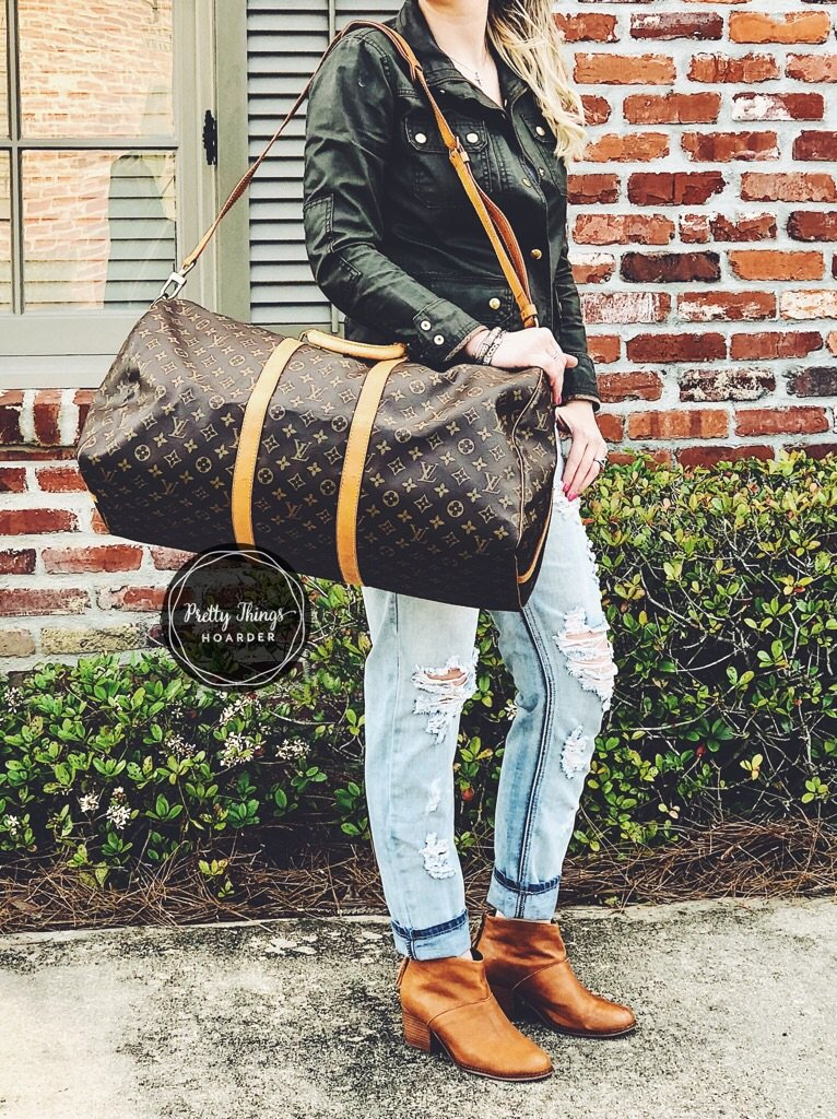 LOUIS VUITTON Keepall Bandouliere 60 Duffel Bag