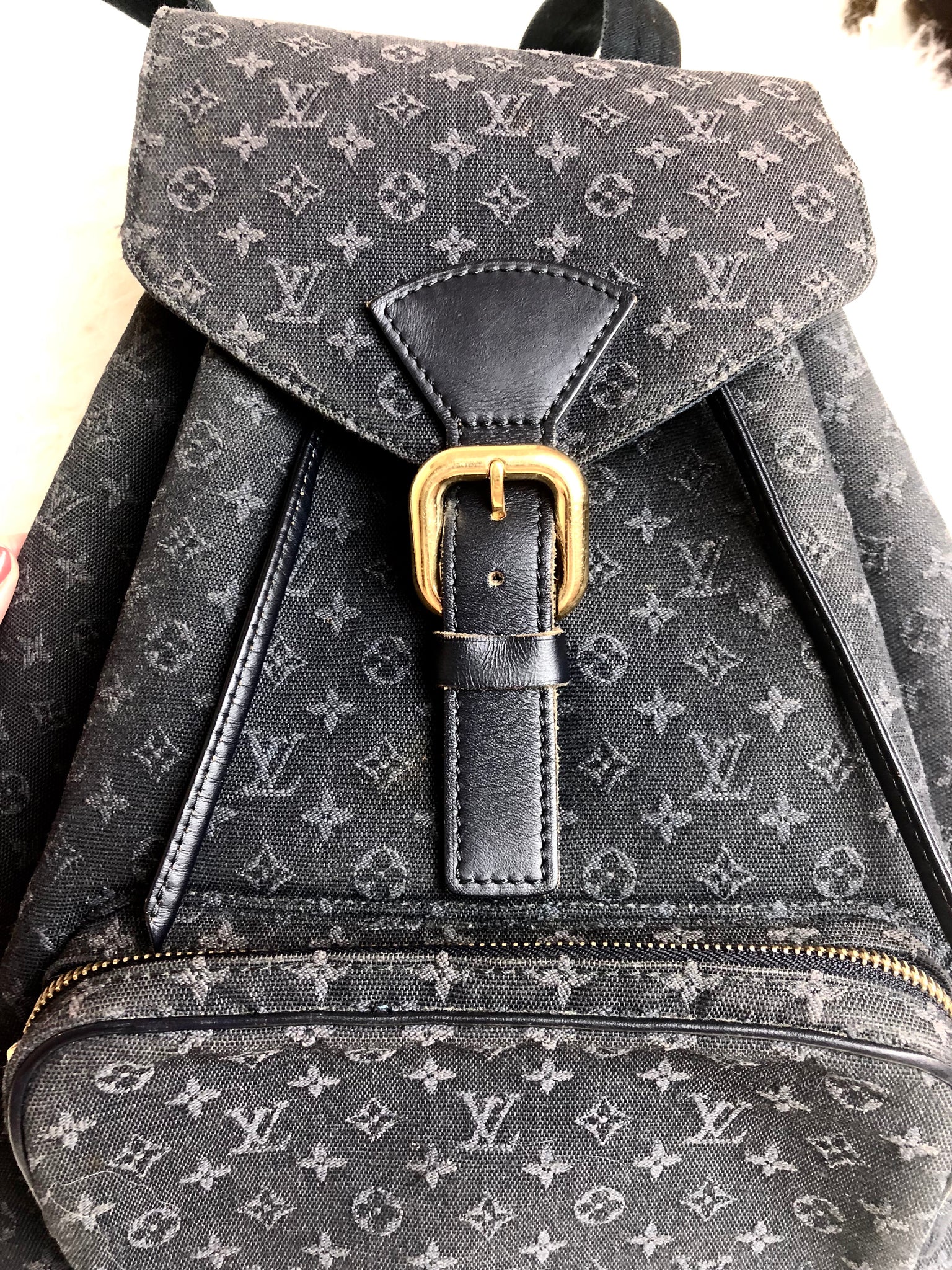 LOUIS VUITTON Navy GM Backpack