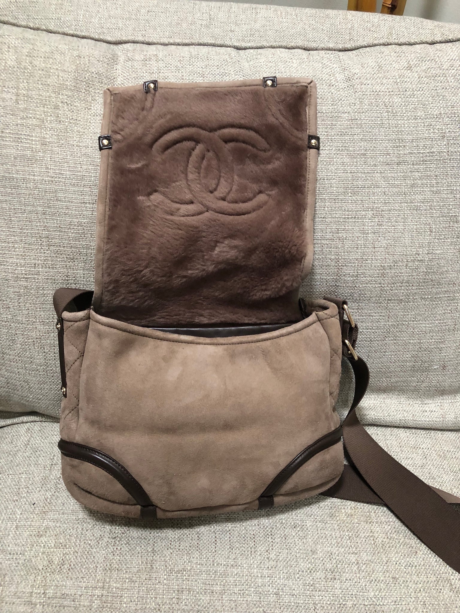 CHANEL Suede Crossbody Bag