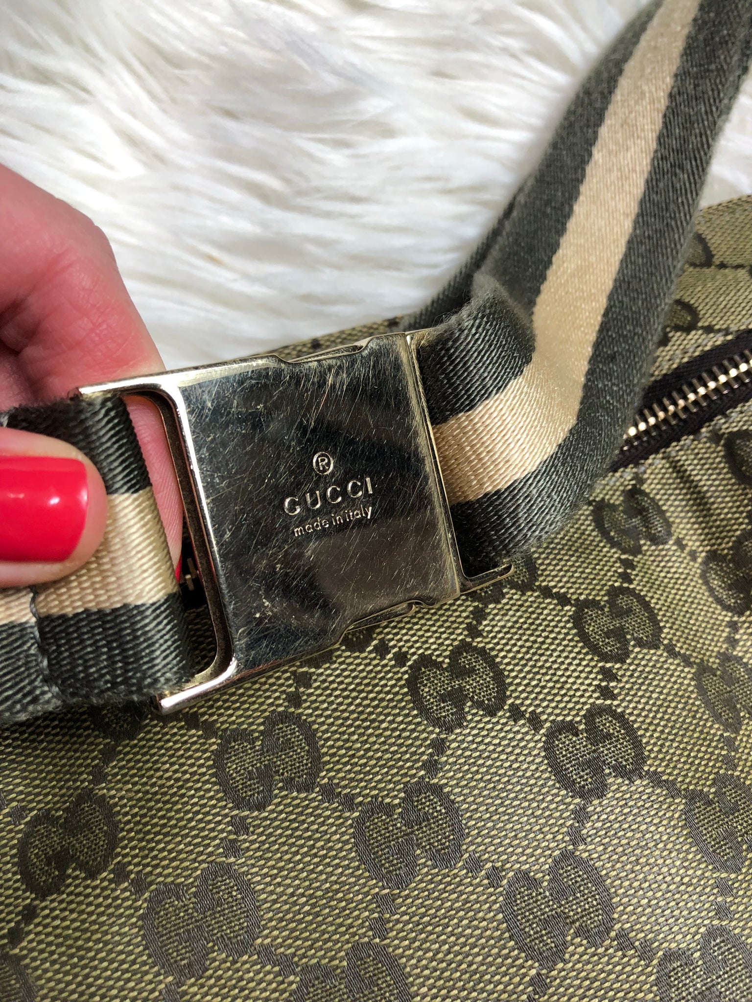 GUCCI Green Supreme Bum Bag (Fanny Pack)