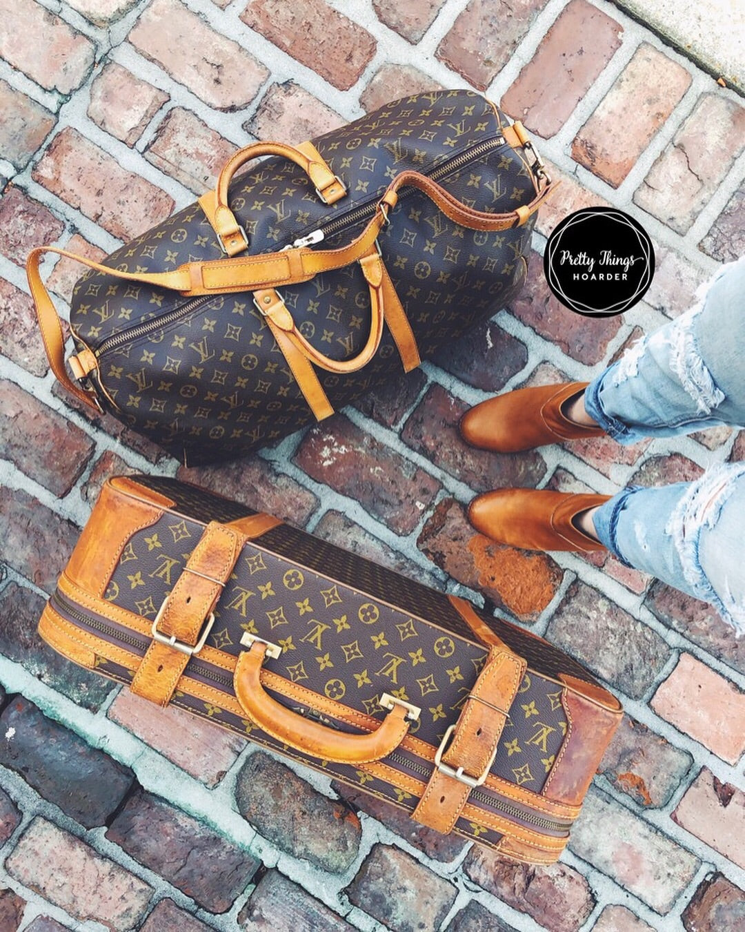 LOUIS VUITTON Keepall Bandouliere 60 Duffel Bag