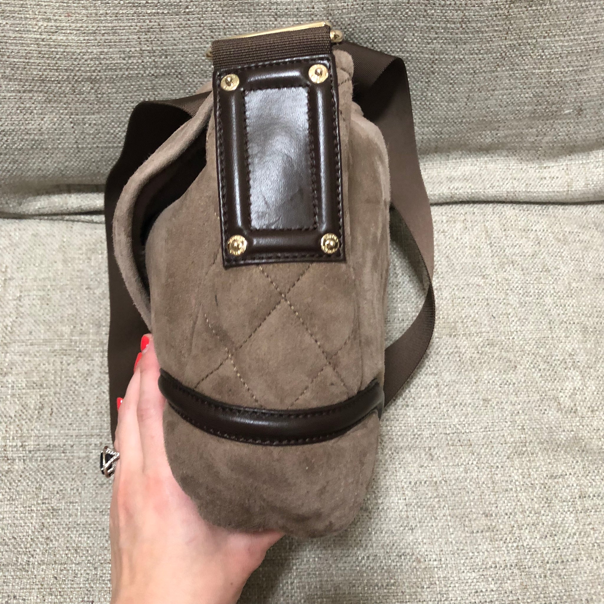 CHANEL Suede Crossbody Bag