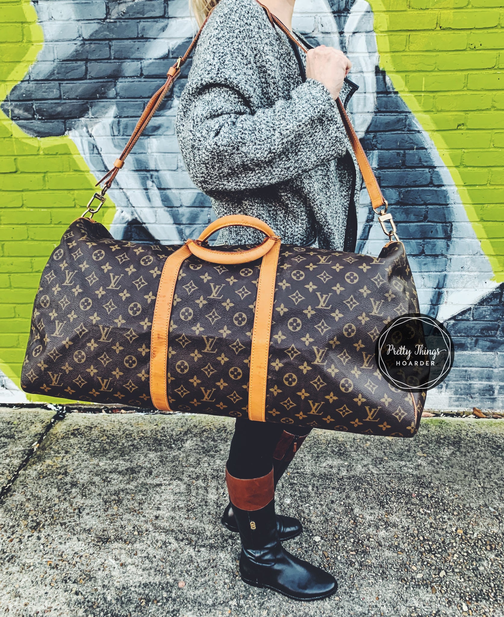 LOUIS VUITTON Keepall Bandouliere 60 Duffel Bag