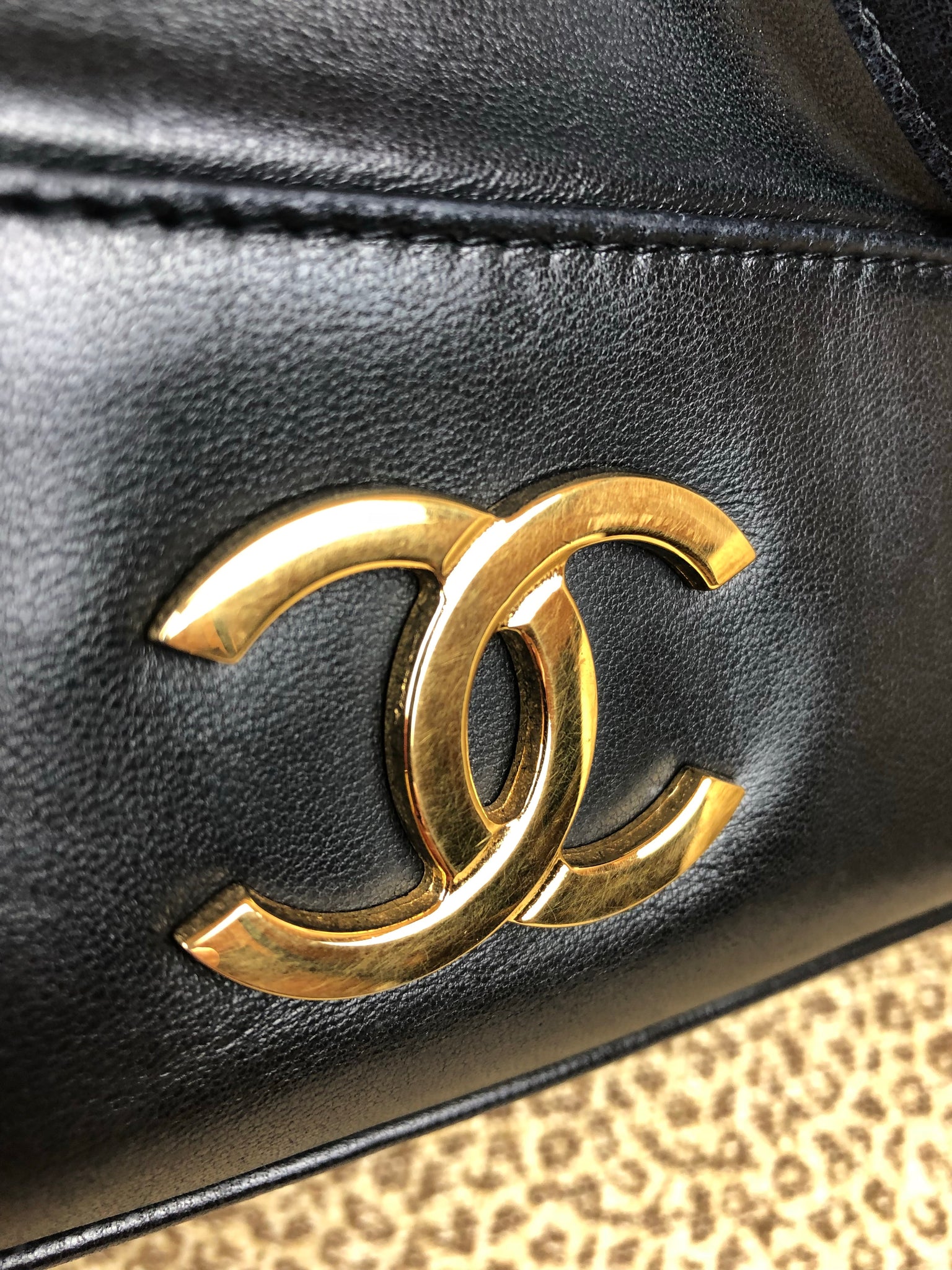 CHANEL Triple CC Black Lambskin Tote