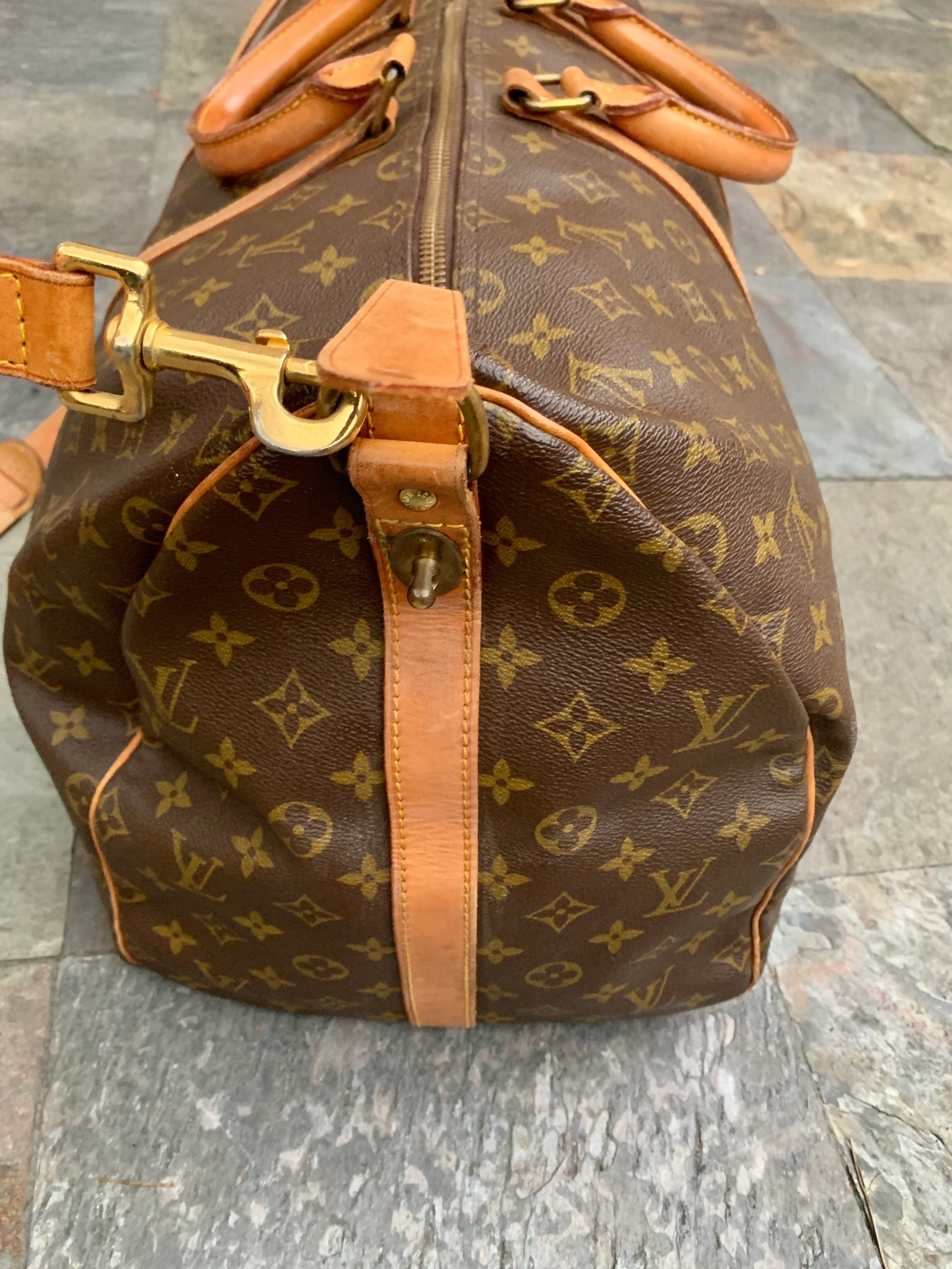 LOUIS VUITTON Keepall 55 Bandouliere Duffel Bag